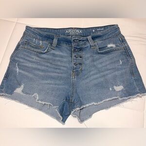Arizona Jean Company Distressed Blue Jean Shorts